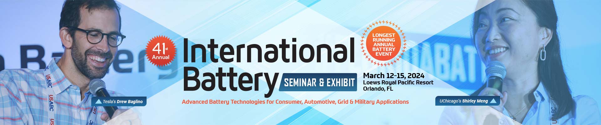 International Battery Conference Siminar and Exhibit - March 12-15, 2024 - Orlando, FL
