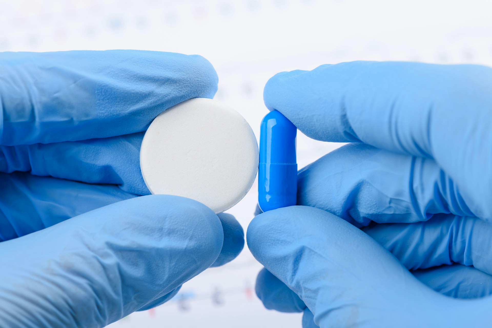 Two different drug delivery capsules